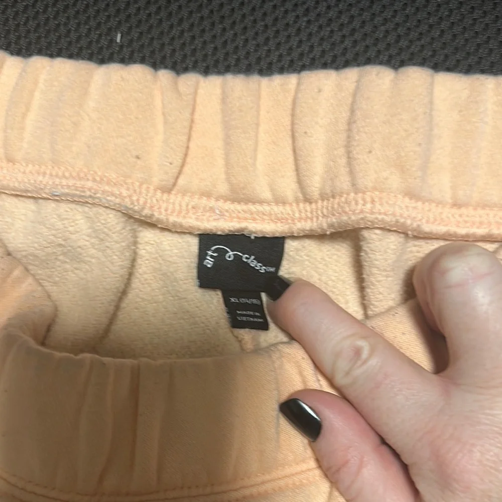 art class Peach Colored Sweatpants with Elastic Waistband and Tapered Legs - Picture 2 of 3